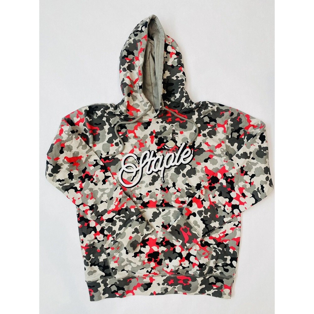 Men’s NWT Large Staple Pigeon x Thread Beast Hoodie Sweatshirt Camo Pullover